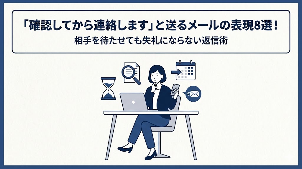 確認してから連絡します」と送るメールの表現8選！相手を待たせても 