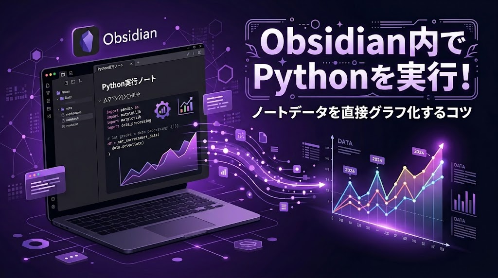 Obsidian Python Runner Obsidian内でPythonを実行!ノートデータを直接グラフ化するコツ - 8PM Journal