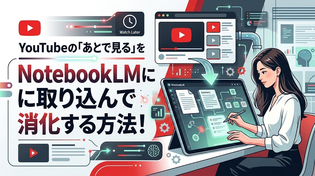 YouTubeの「あとで見る」をNotebookLMに取り込んで消化する方法！ - 8PM Journal